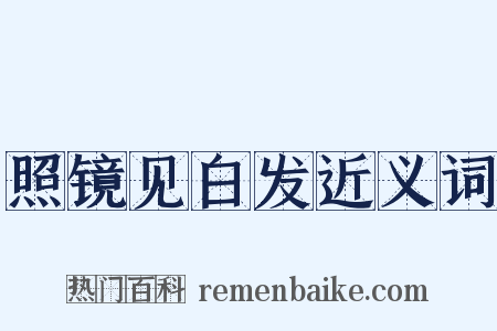 照镜见白发近义词是什么意思的图片